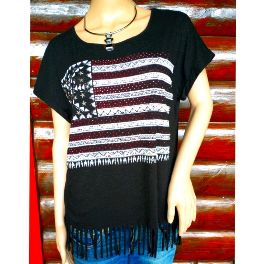 E.S.T. 1946 Fringed Flag Top